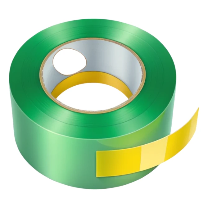 emoji of light green tape sticker