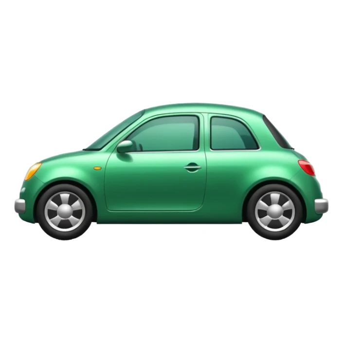 Green car driving away sticker