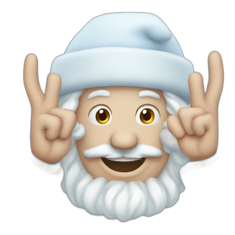 Father Frost hands Sign of the Horns sticker