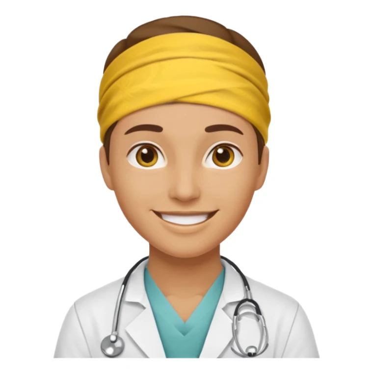 doctor with yellow bandanna sticker