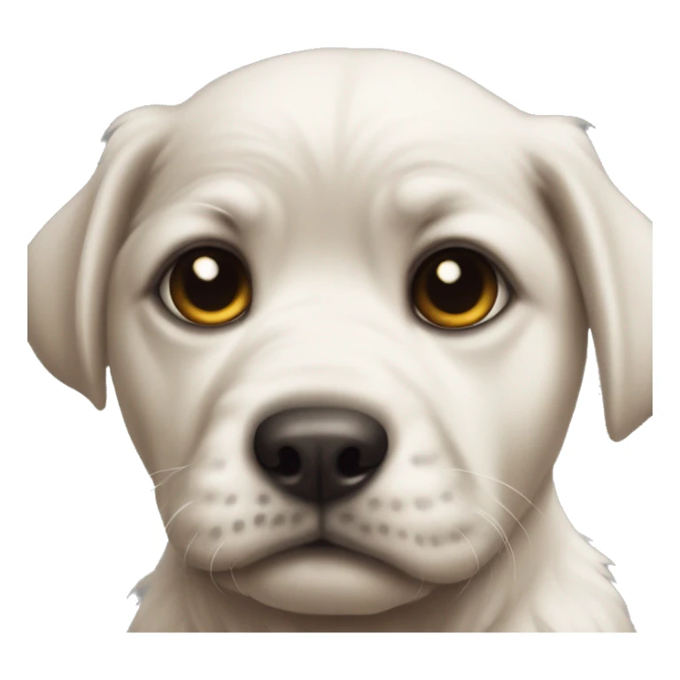 sad puppy eyes emoji but blowing a kiss sticker