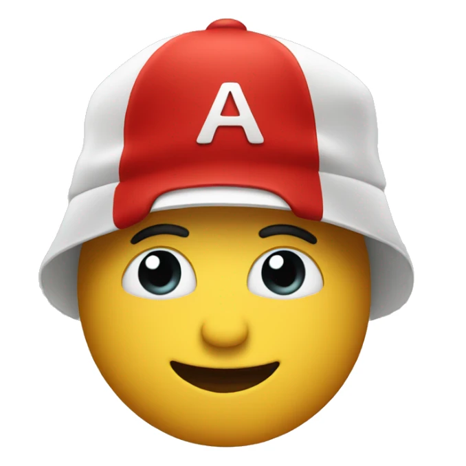 Emoji 🫡 salutes in a red hat sticker