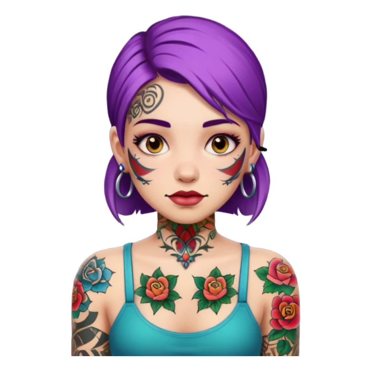 GIRL WITH A LOT OF TATTOOS sticker