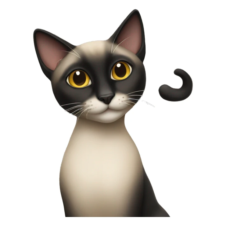 black cat and Siamese cat together sticker