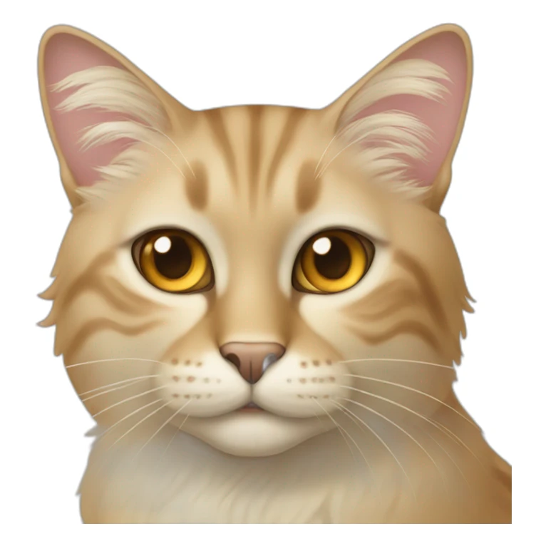 long beige fur cat with honey colored eyes sticker