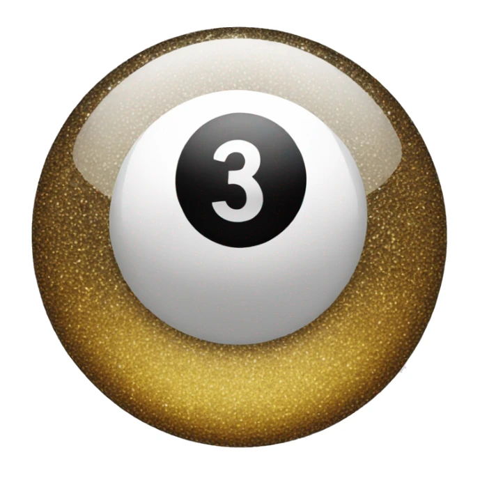 combination of sparkles emoji and 8-ball sticker