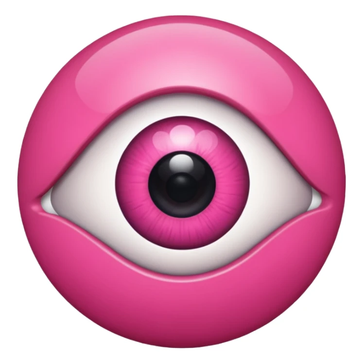 eyeball pink is my new apple sticker