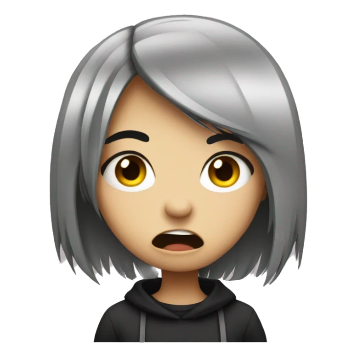 shocked emo girl sticker