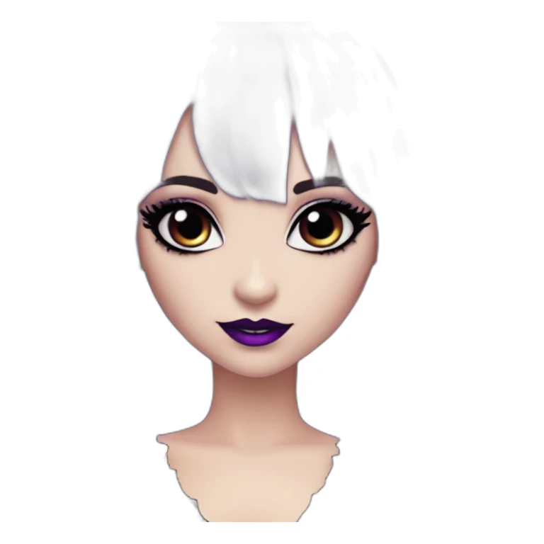 Elissabat-vampire-monsterhigh-goth-romantic-bangs-hair-purple-black sticker