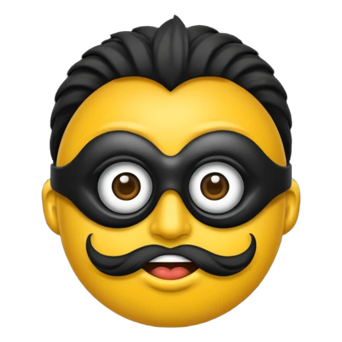 Um emoji gotico com a máscara de espinhos d sticker