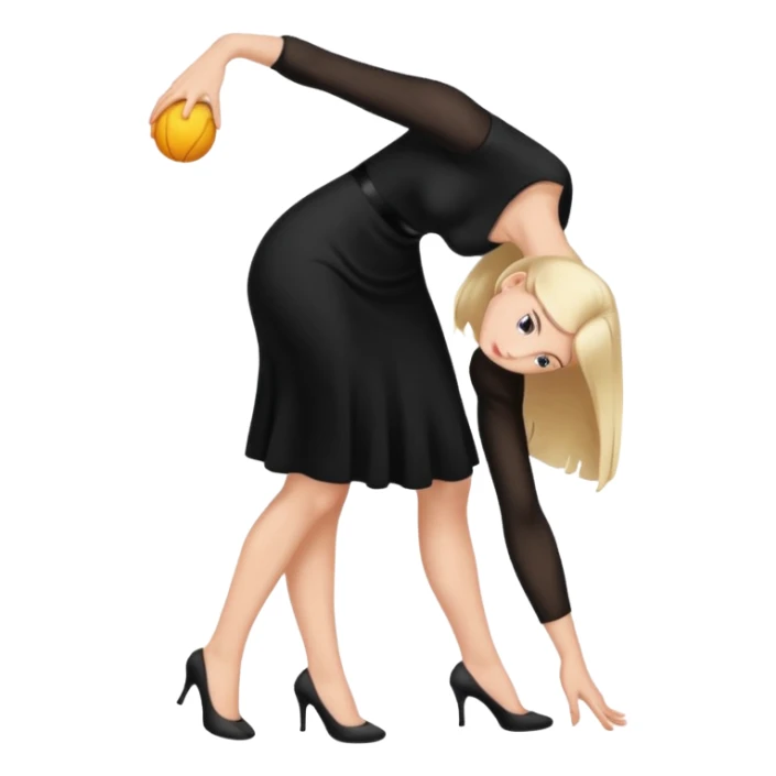  Woman necked bending over showing vagina sticker