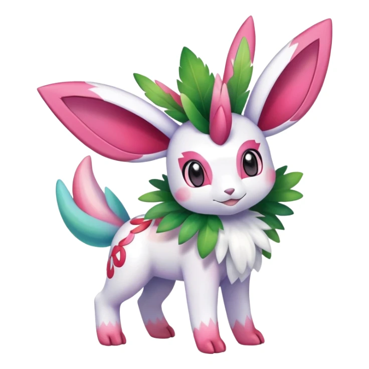 Shiny Exotic Sylveon-Shaymin-Meganium-Hybrid-Creature sticker