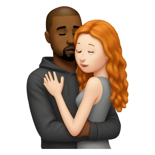 ginger girl kissing kanye west  sticker