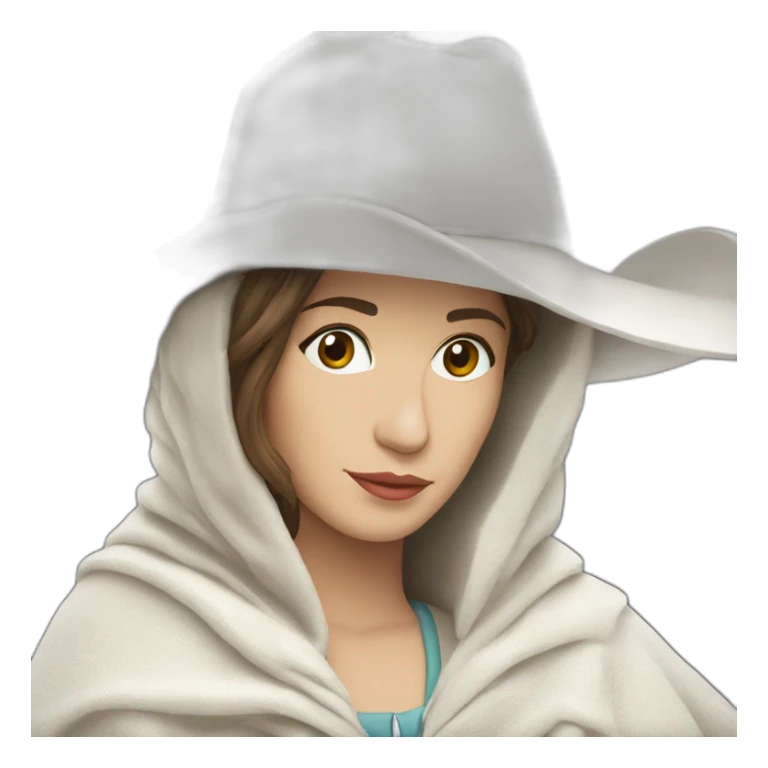 Soledad Pastorutti cantante argentina con el poncho color blanco  sticker