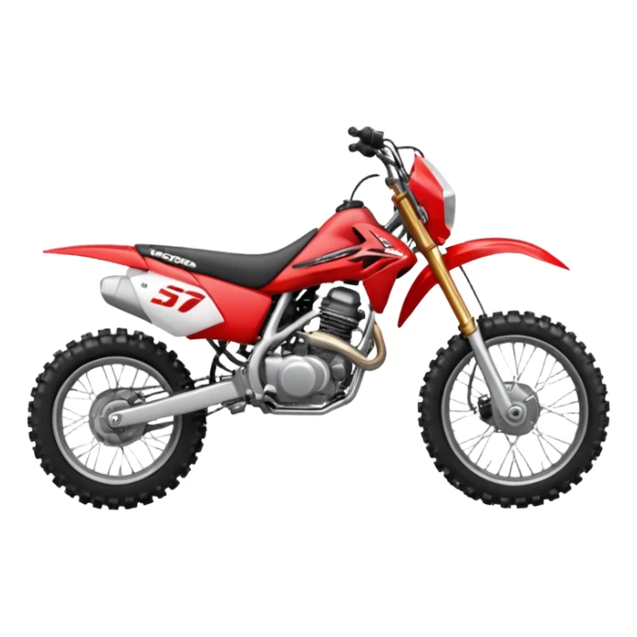 Red Honda dirt bike sticker