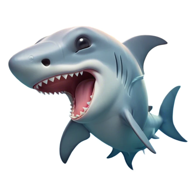 Cinematic Cute Yawning Hammerhead Shark Portrait Emoji, Head tilted slightly with a dramatic, wide-open yawn, showcasing its unique hammer-shaped head with relaxed, drooping fins and sleepy, half-closed eyes, Simplified yet irresistibly adorable features, highly detailed, glowing with a soft, cozy oceanic glow, high shine, relaxed yet expressive, stylized with a hint of whimsical aquatic ease, soft glowing outline, capturing the essence of a drowsy yet affectionate hammerhead that appears ready to stretch and yawn its way out of the screen! sticker