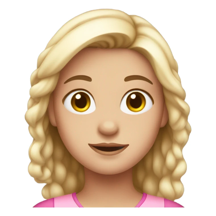 Fair skin girl with pink outfit  sticker