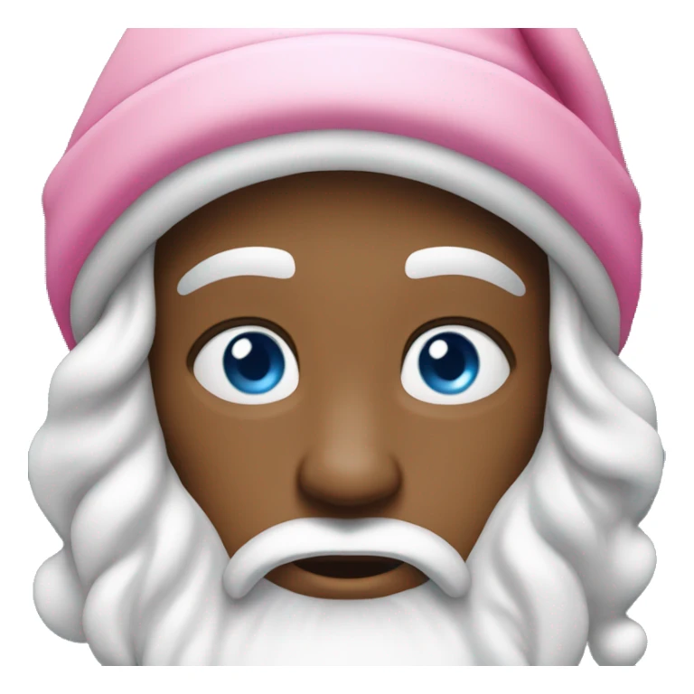 Santa claus white skin blue eye pink had sticker