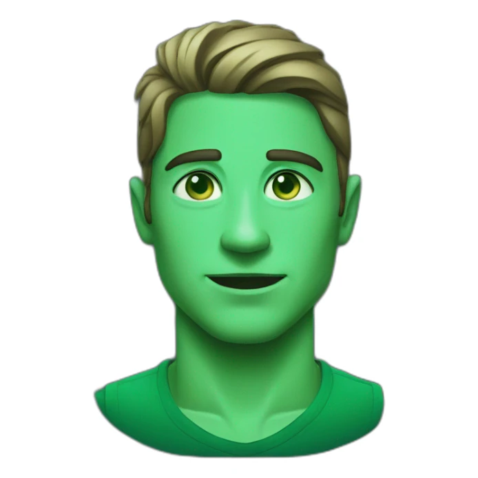 a man under the lights, an emerald in his eyes sticker