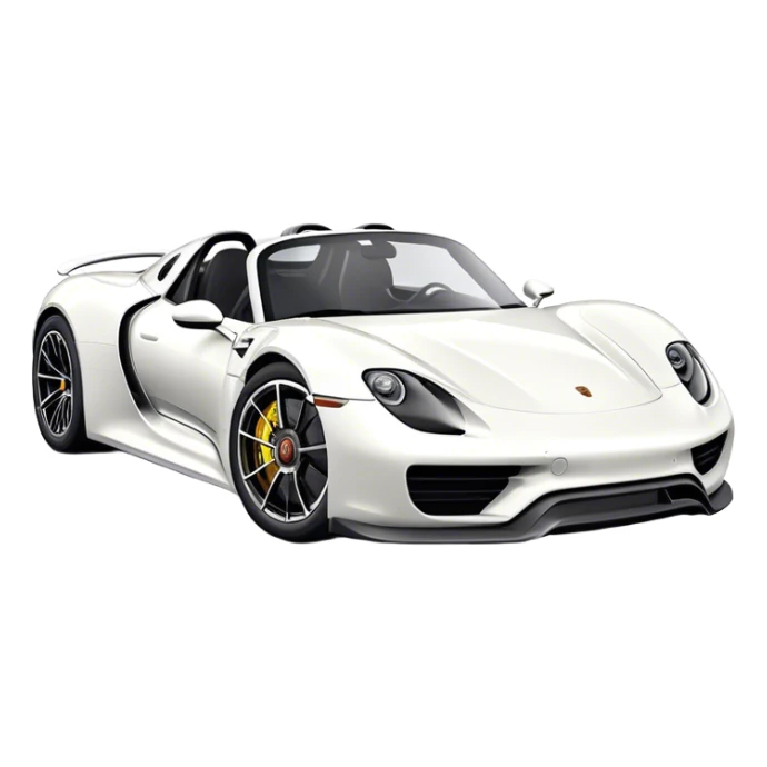 Porsche 918 Spyder - Porsche (Model Year: 2021) (Iconic colour: White) sticker
