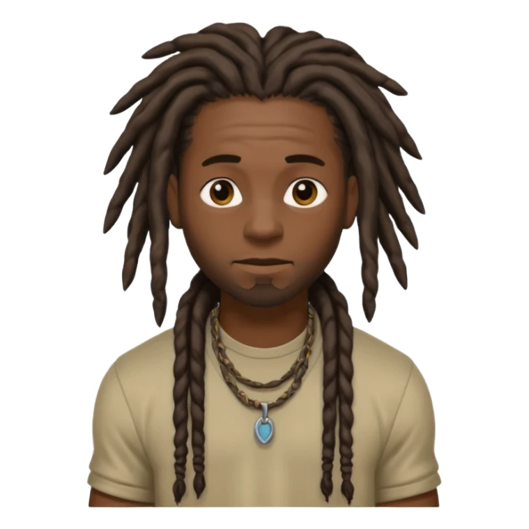 a somewhat strong black male with dreads standing up sticker