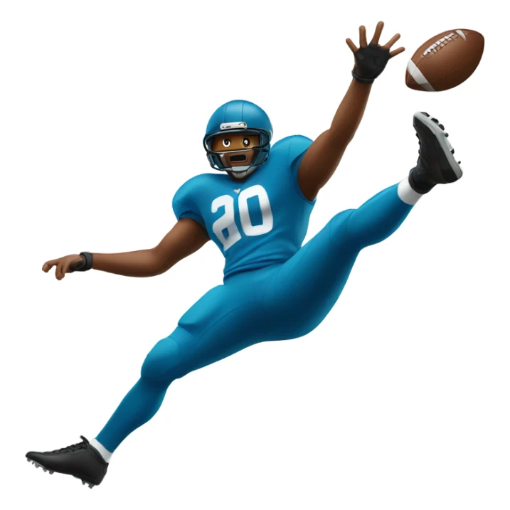 Football player spiking football sticker