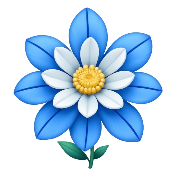 Blue felicia flower sticker