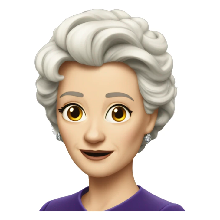 Ursula von der Leyenl very photorealistic sticker