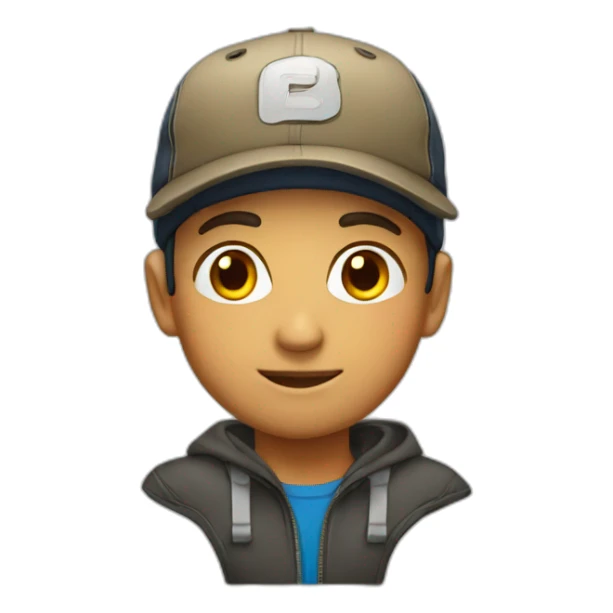 Boy in cap sticker