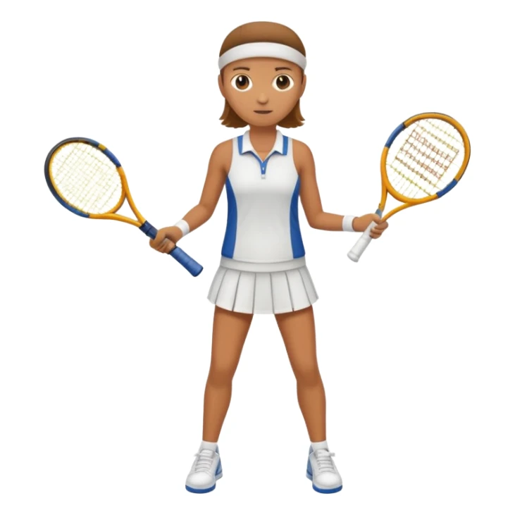 High resolution full body of a tennis player sticker