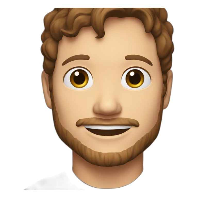 Chris Pratt brunette t-shirt sticker