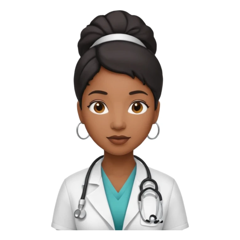 black woman physician sticker