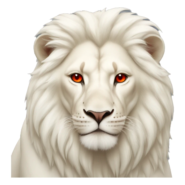 Albino lion with red eyes sticker