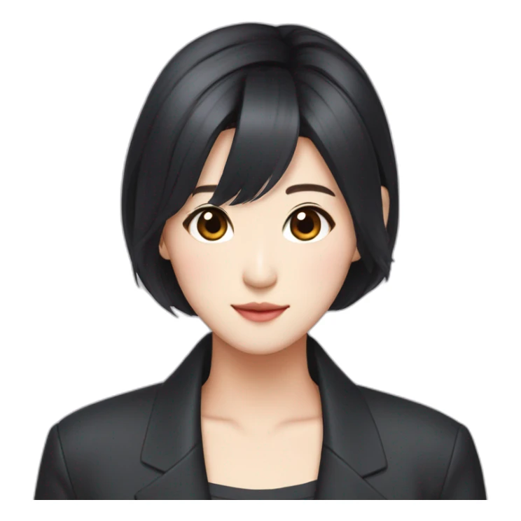 Kim jisoo idol with little short hair sticker