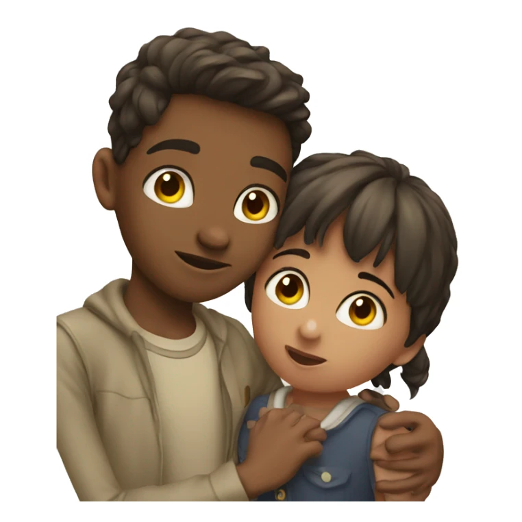 A boy kisses a girl sticker