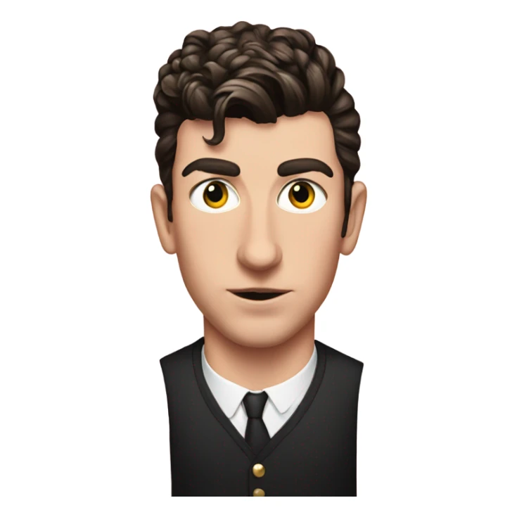 Alex turner with a pink sparkly bow on his head sticker