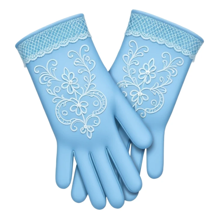 pastel blue lace glove sticker