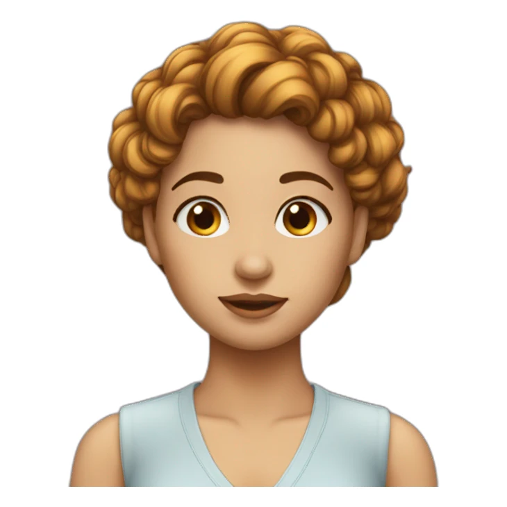 Beutiful girl boor hair sticker