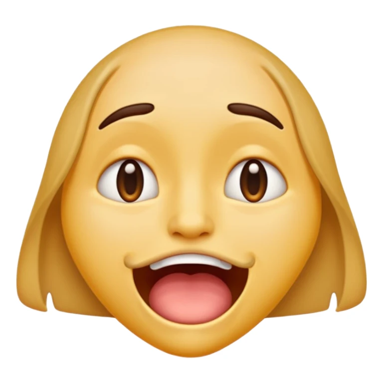 Normal emoji face but he is braindead. eyelids drooping, jaw hanging slightly open and drooling sticker