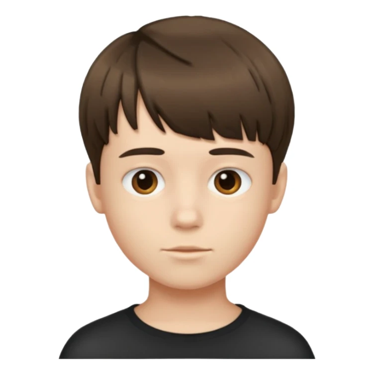 create a fringe haircut boy sticker