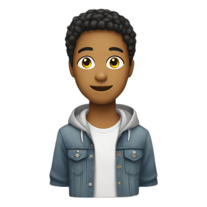 Un adolescente qui écoute de la musique sticker