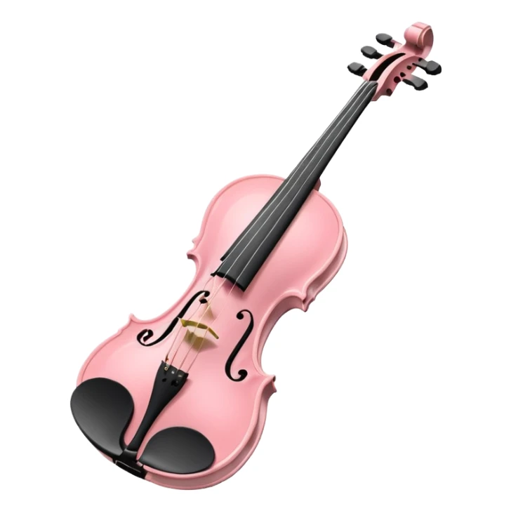 A pastel violin and a pastel heart sticker