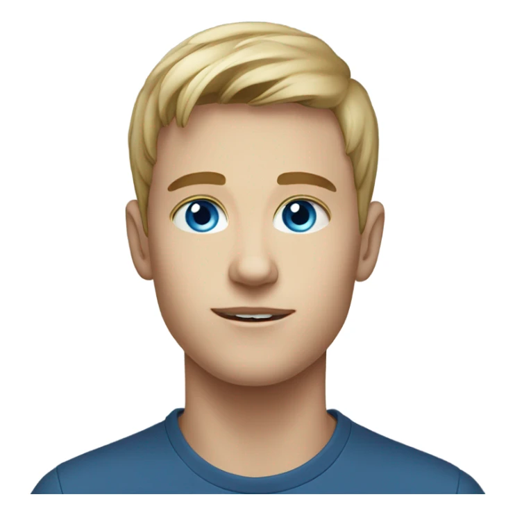 portrait of a young male has blue eyes  sticker