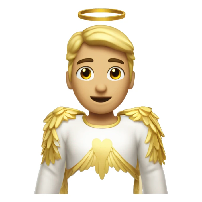 Angel todo dorado con alas doradas extendidas sticker