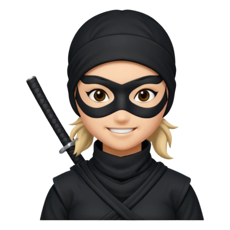i need girl ninja smile sticker