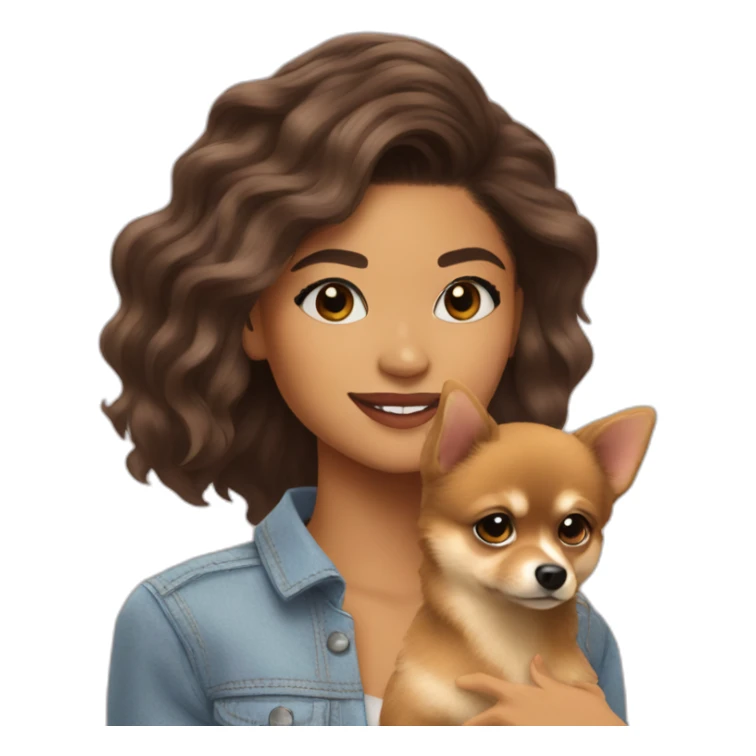 ZENDAYA WITH LITTLE POMCHI sticker