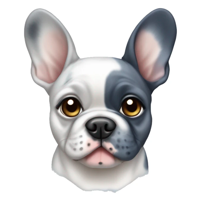 French bulldog blue merle with one brown and one blue eye sticker