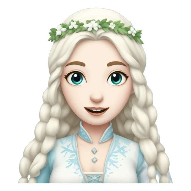 pale skin Snow Maiden full body sticker