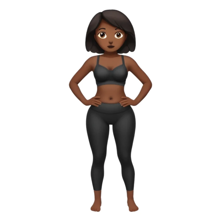 
legging brassière noir gonflé ventre femme sticker