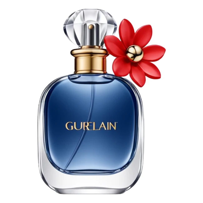 Guerlain Denim parfume flower red sticker